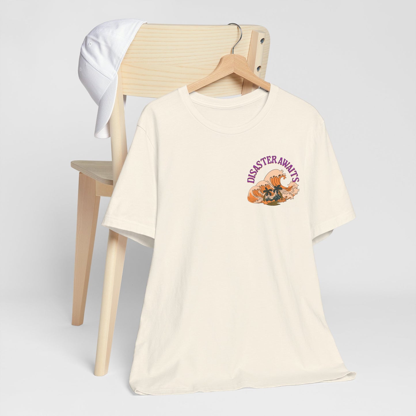 Disaster Awaits Graphic Tee – Tidal Wave Summer Shirt | Altcore Island Aesthetic T-Shirt | Unisex Festival Top