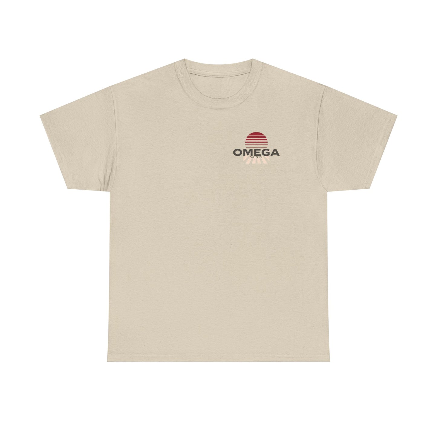 Japanese Warrior Samurai T-Shirt — Omega Logo Vintage Sun Graphic