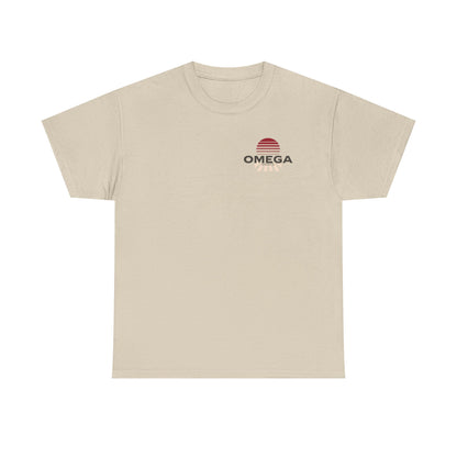 Japanese Warrior Samurai T-Shirt — Omega Logo Vintage Sun Graphic