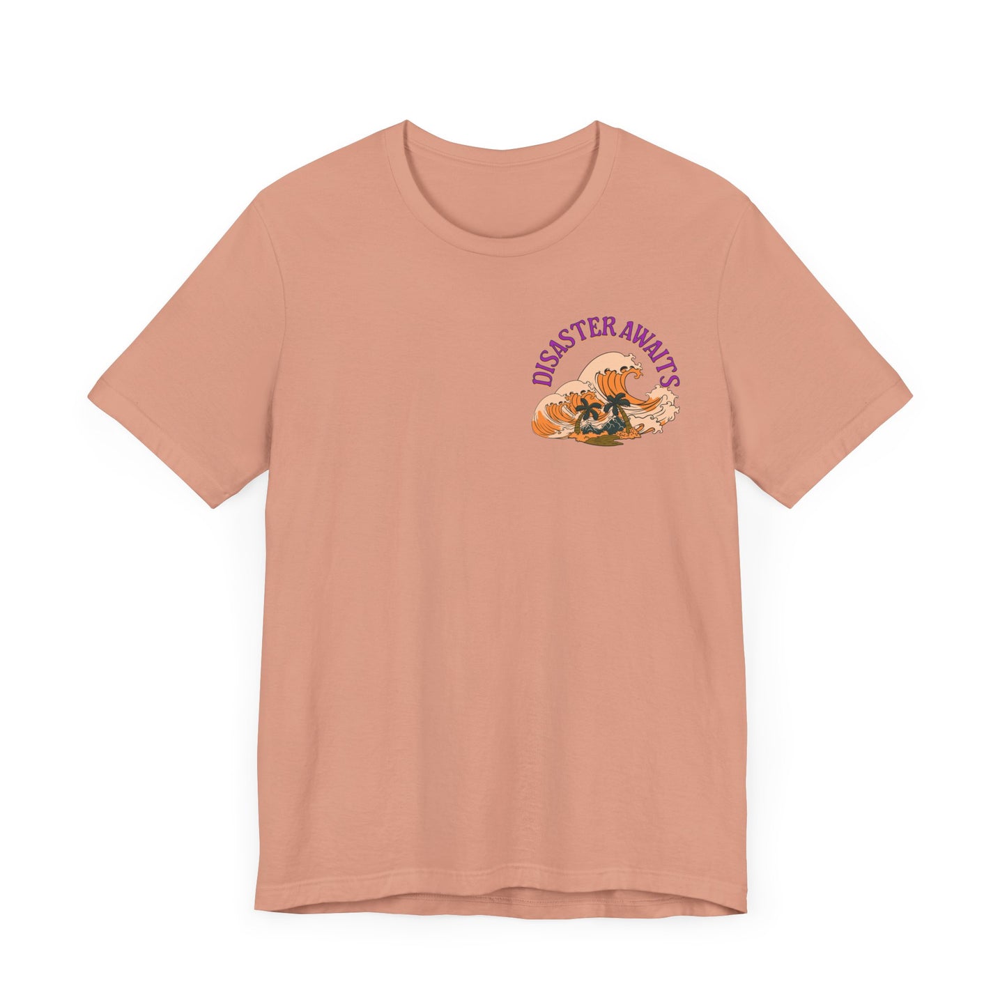 Disaster Awaits Graphic Tee – Tidal Wave Summer Shirt | Altcore Island Aesthetic T-Shirt | Unisex Festival Top