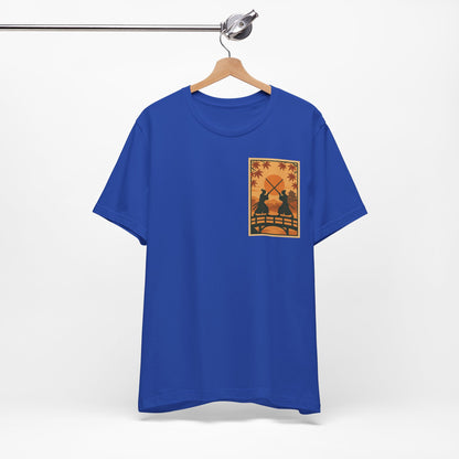 Samurai Sunset Standoff – Ukiyo-e Pocket Logo Tee