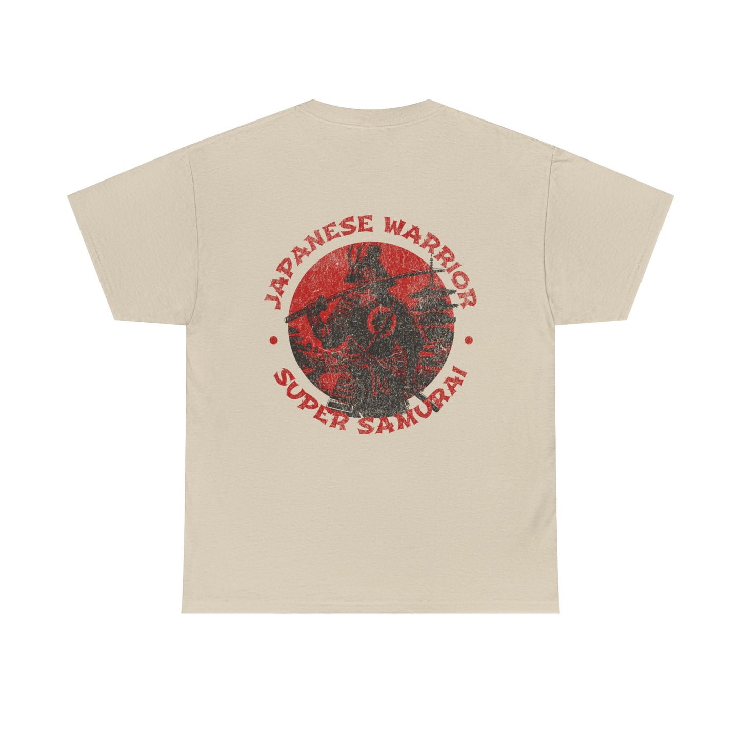 Japanese Warrior Samurai T-Shirt — Omega Logo Vintage Sun Graphic