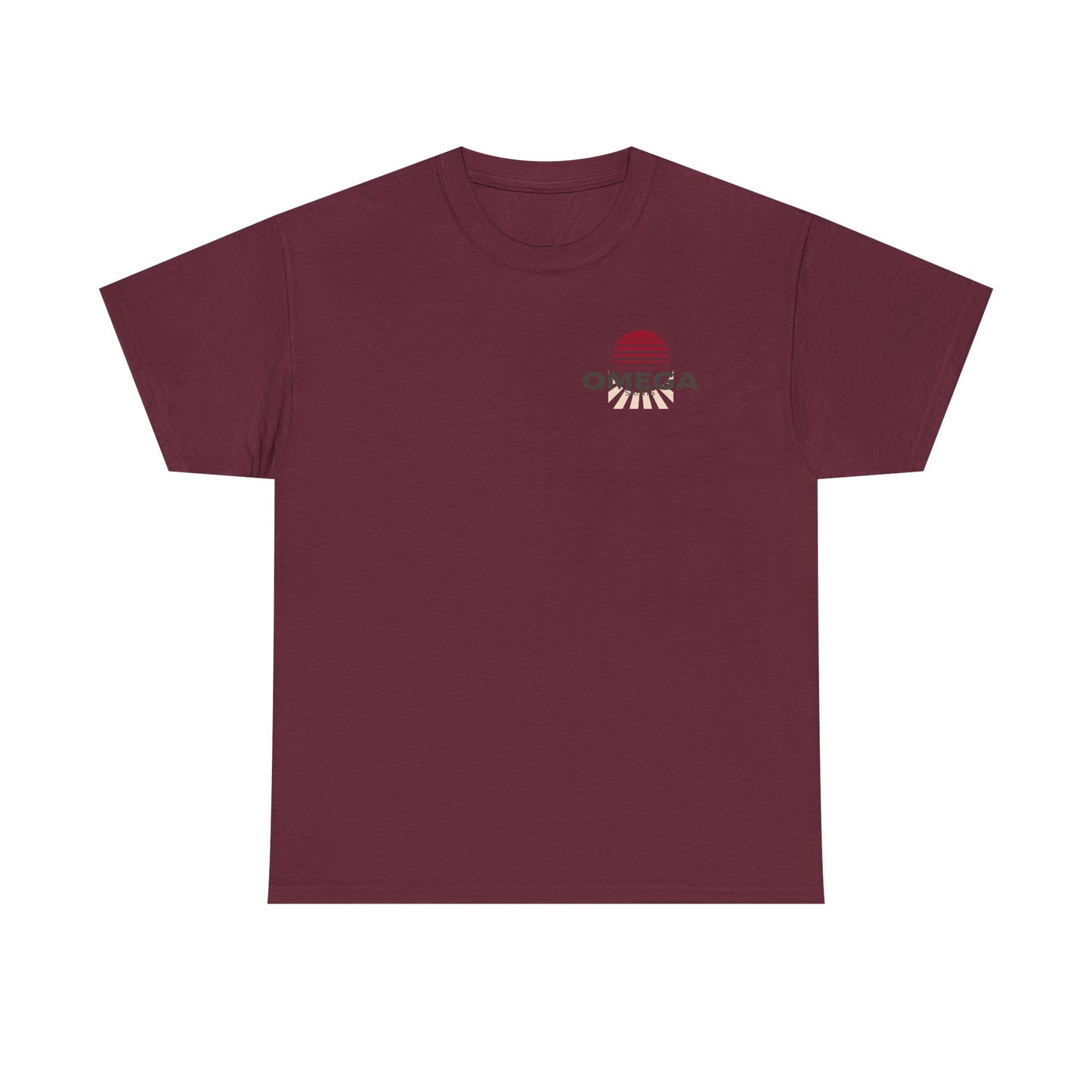 Japanese Warrior Samurai T-Shirt — Omega Logo Vintage Sun Graphic