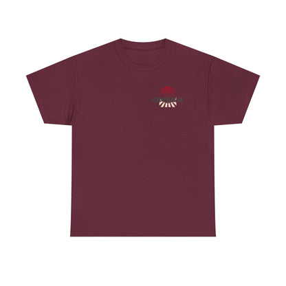 Japanese Warrior Samurai T-Shirt — Omega Logo Vintage Sun Graphic