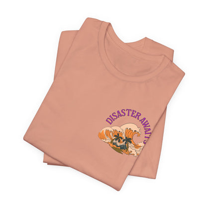 Disaster Awaits Graphic Tee – Tidal Wave Summer Shirt | Altcore Island Aesthetic T-Shirt | Unisex Festival Top