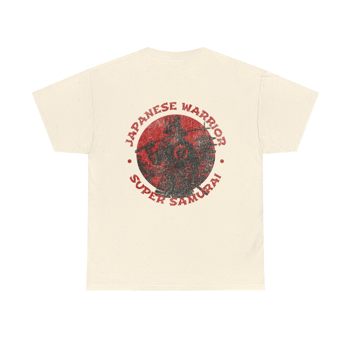 Japanese Warrior Samurai T-Shirt — Omega Logo Vintage Sun Graphic
