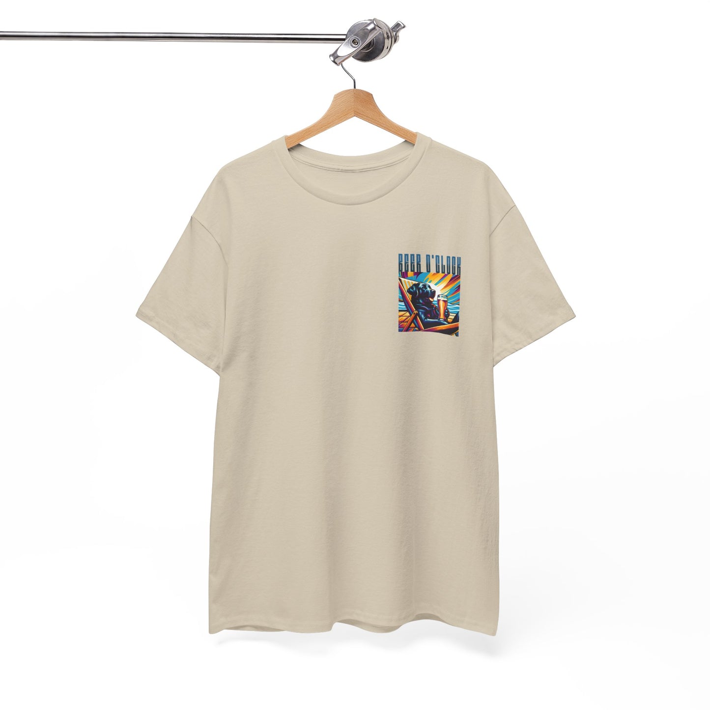 Beer O'Clock Black Lab Graphic Tee – Printed T-Shirt for Dog & Beer Lovers