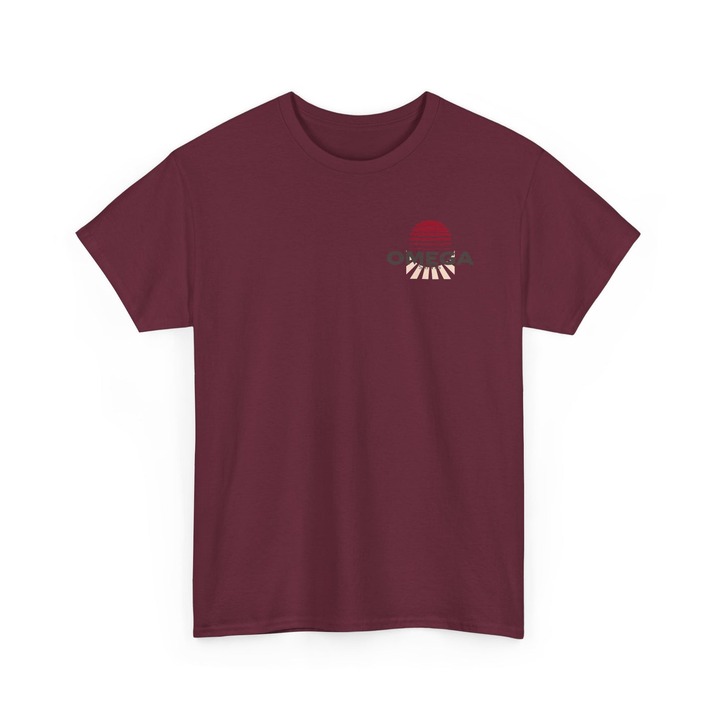 Japanese Warrior Samurai T-Shirt — Omega Logo Vintage Sun Graphic