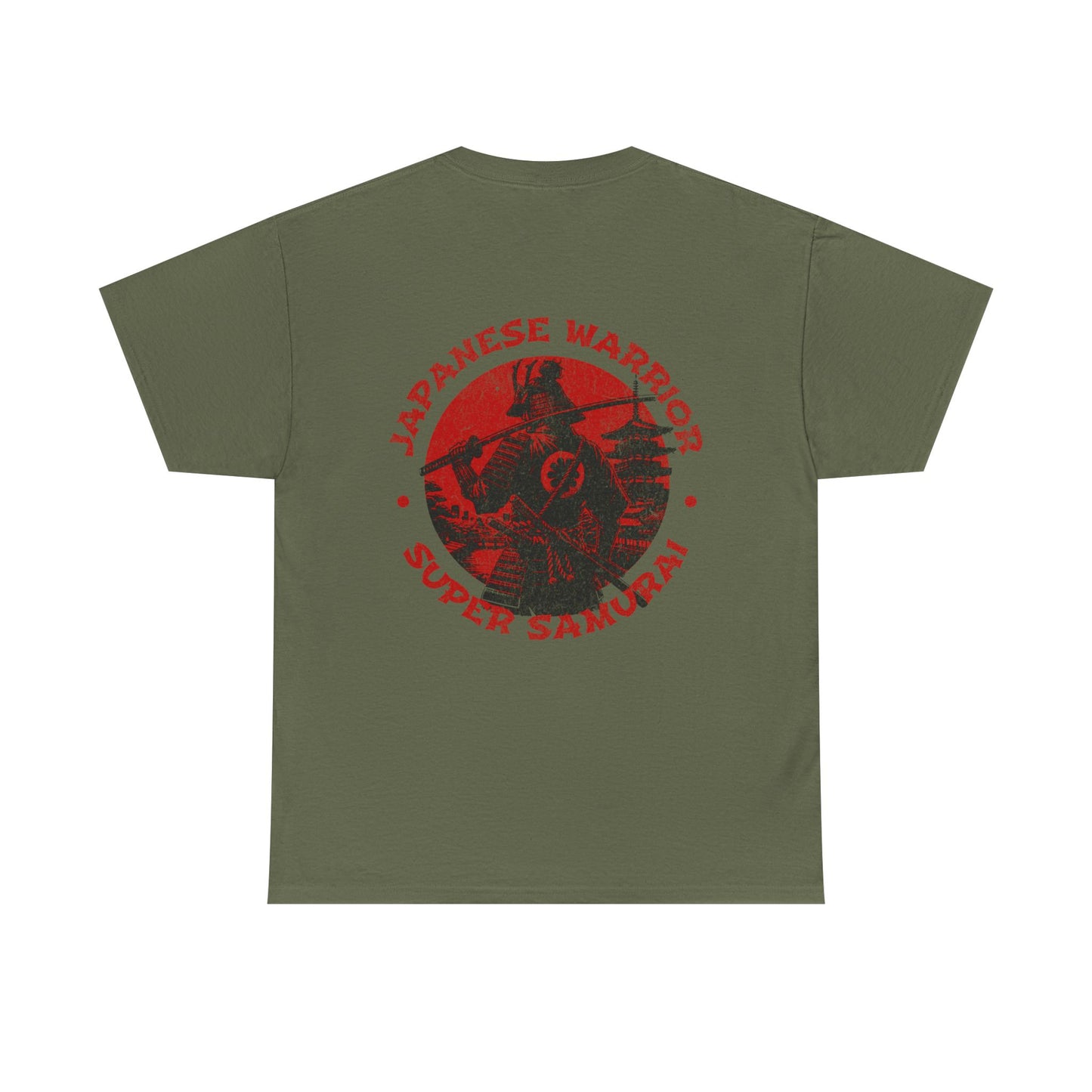Japanese Warrior Samurai T-Shirt — Omega Logo Vintage Sun Graphic