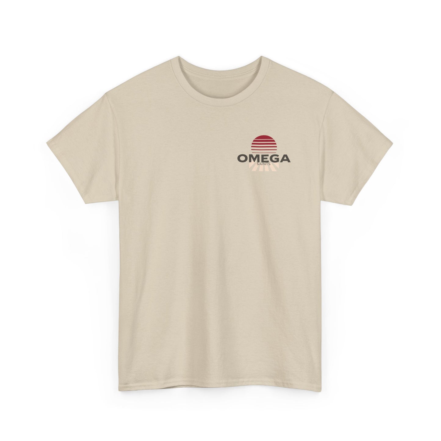 Japanese Warrior Samurai T-Shirt — Omega Logo Vintage Sun Graphic
