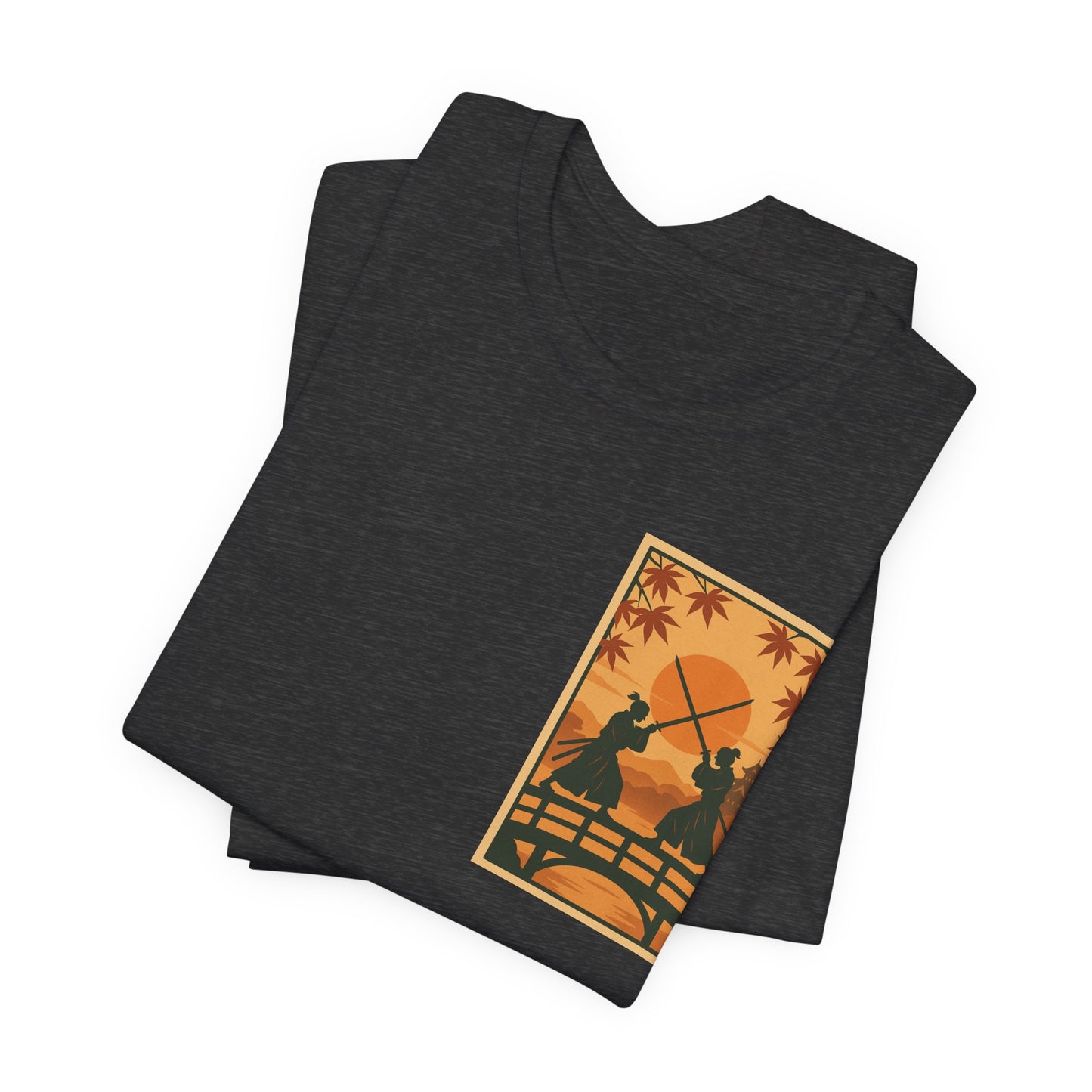 Samurai Sunset Standoff – Ukiyo-e Pocket Logo Tee