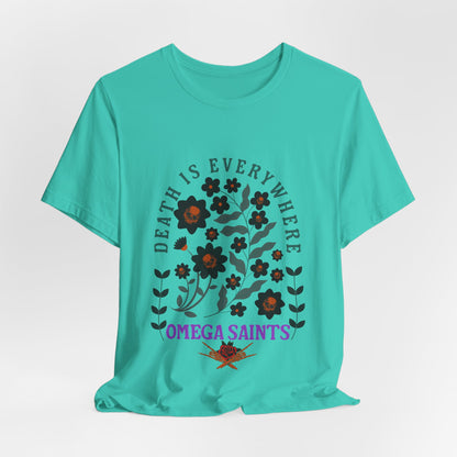 🖤 Death Is Everywhere | Gothic Floral Skull T-Shirt | Aesthetic Graphic Tee