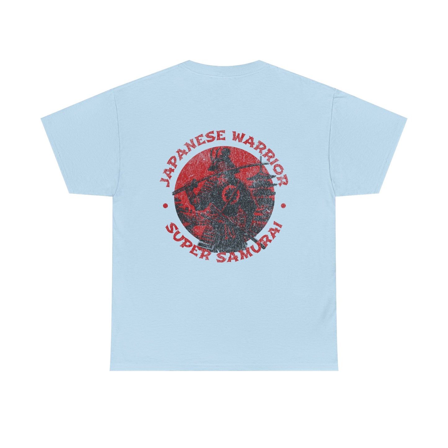 Japanese Warrior Samurai T-Shirt — Omega Logo Vintage Sun Graphic