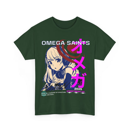 Omega Saints Anime Graphic Printed T-Shirt – Japanese Streetwear Style