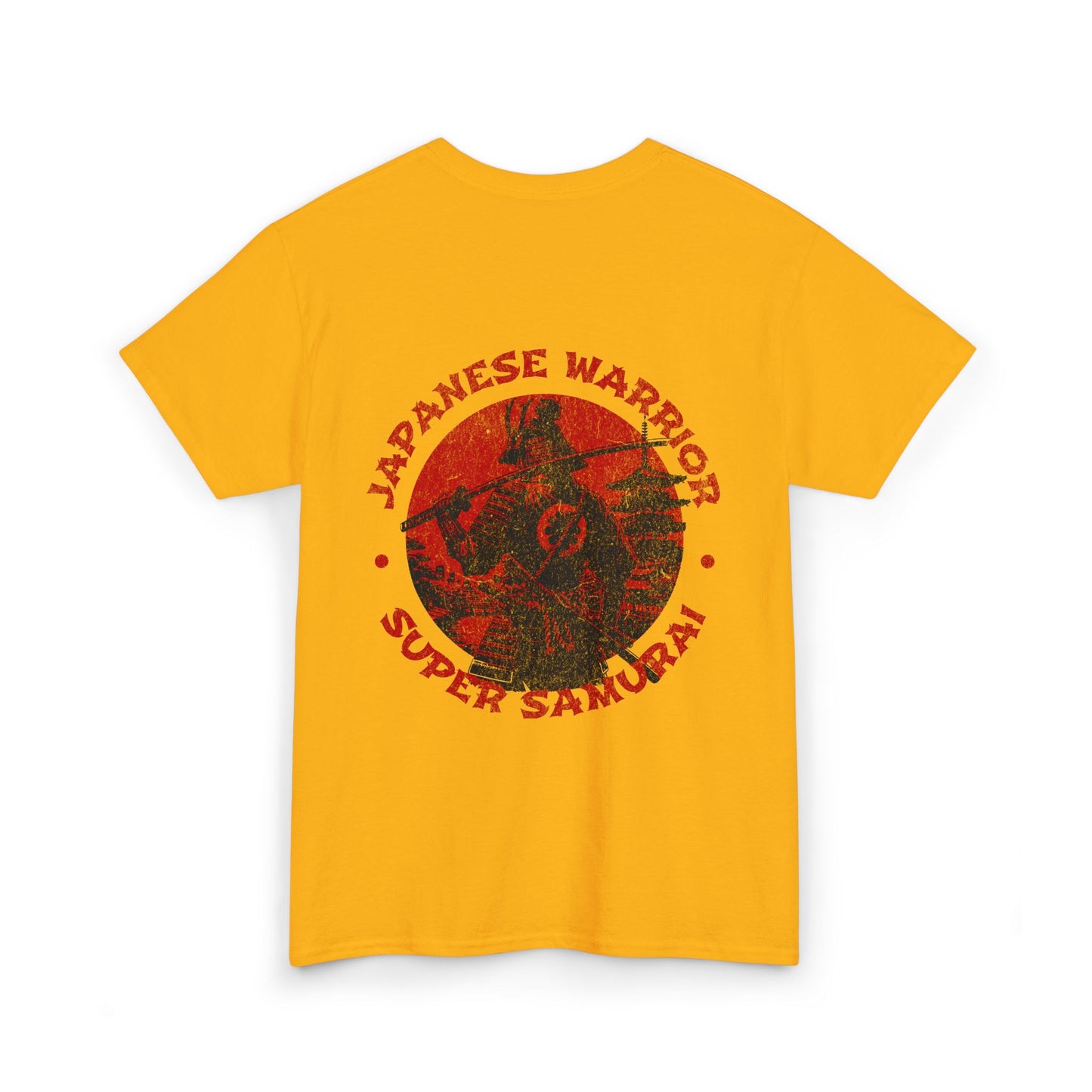 Japanese Warrior Samurai T-Shirt — Omega Logo Vintage Sun Graphic