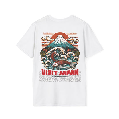 Visit Japan - Vintage-Style Mt Fuji Travel T-Shirt