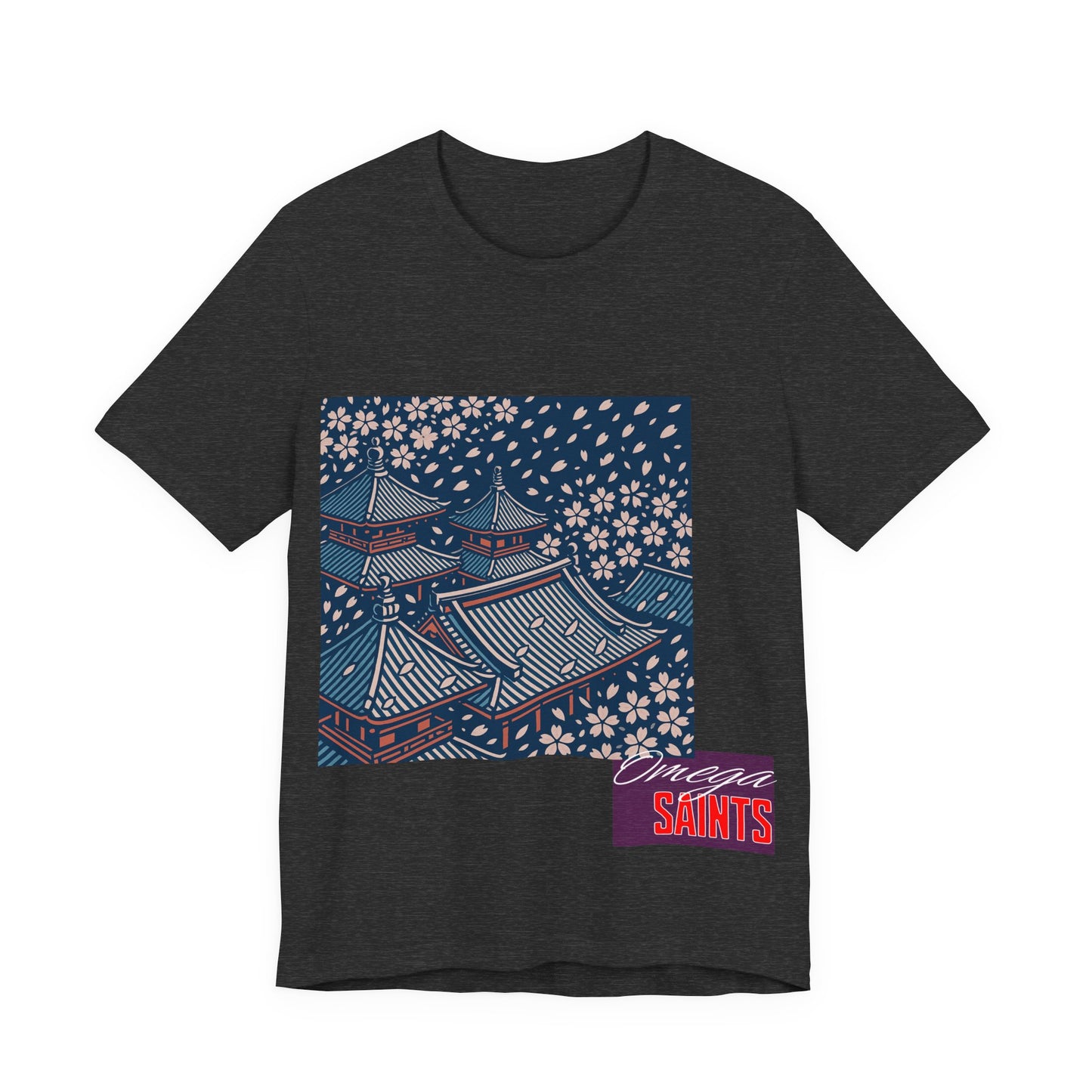 Cherry Blossom Rooftops – Japanese Temple Aesthetic Graphic Tee