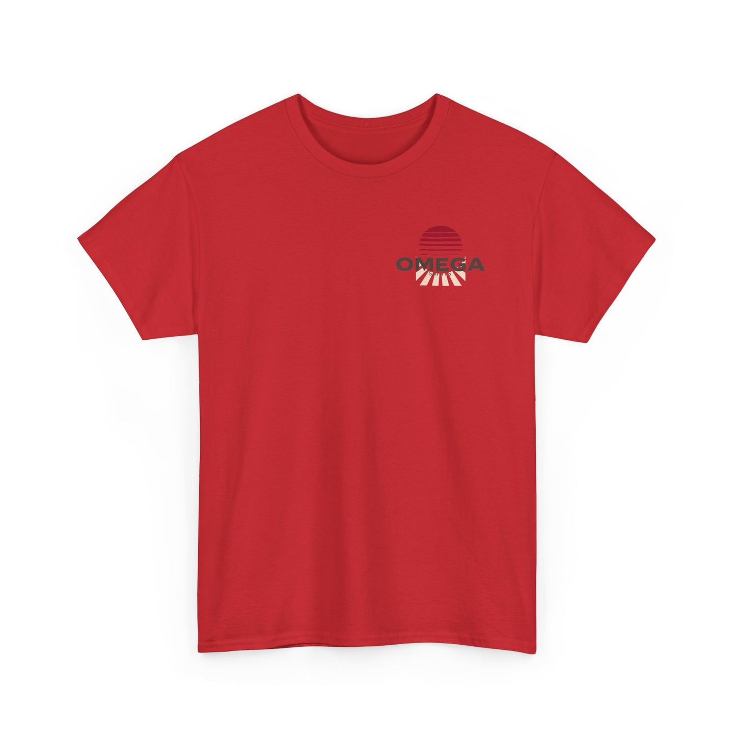 Japanese Warrior Samurai T-Shirt — Omega Logo Vintage Sun Graphic