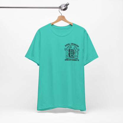 Soul Vendor T-Shirt – Retro Pixel Ghost Vending Machine Tee by Omega Saints