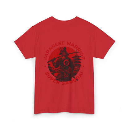 Japanese Warrior Samurai T-Shirt — Omega Logo Vintage Sun Graphic