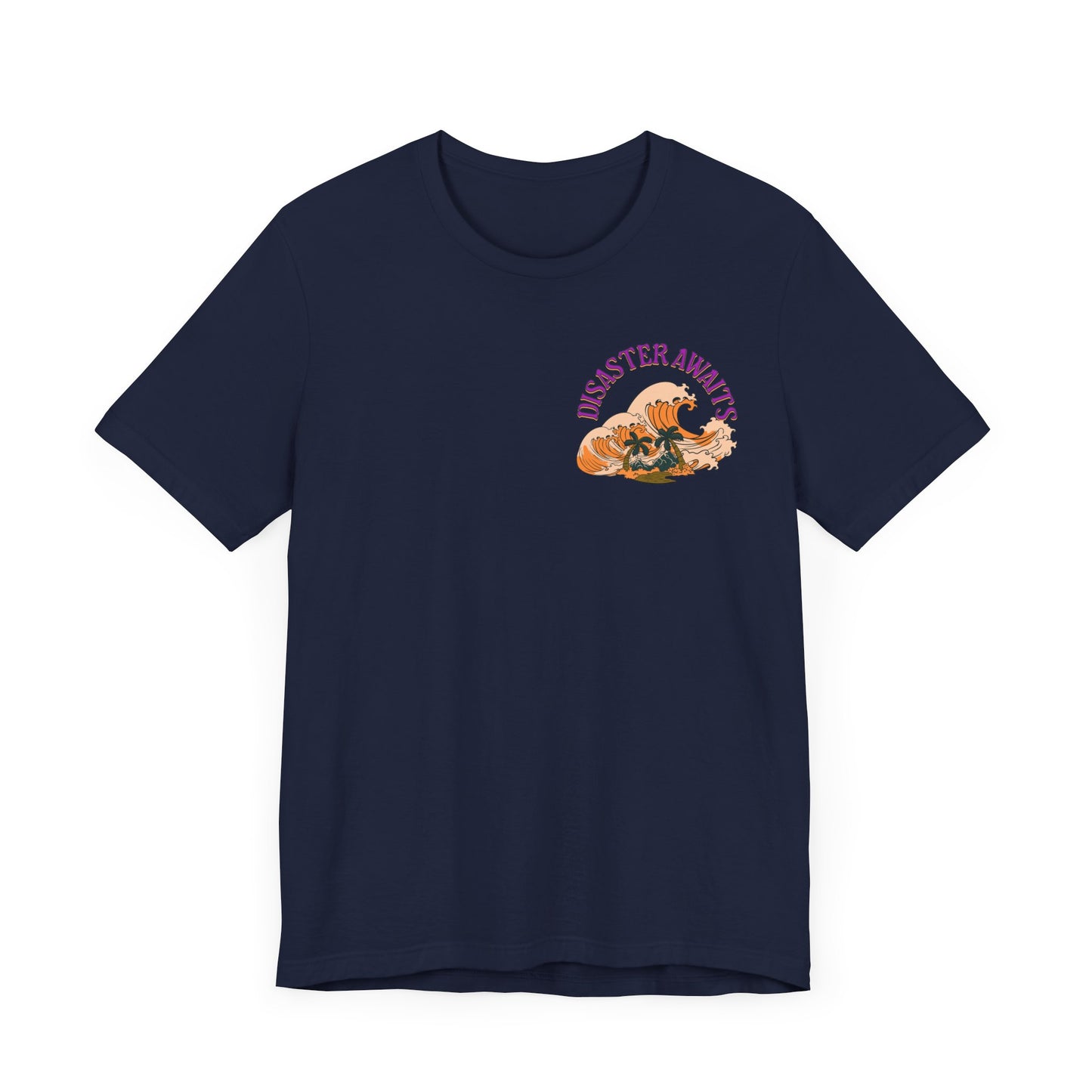 Disaster Awaits Graphic Tee – Tidal Wave Summer Shirt | Altcore Island Aesthetic T-Shirt | Unisex Festival Top