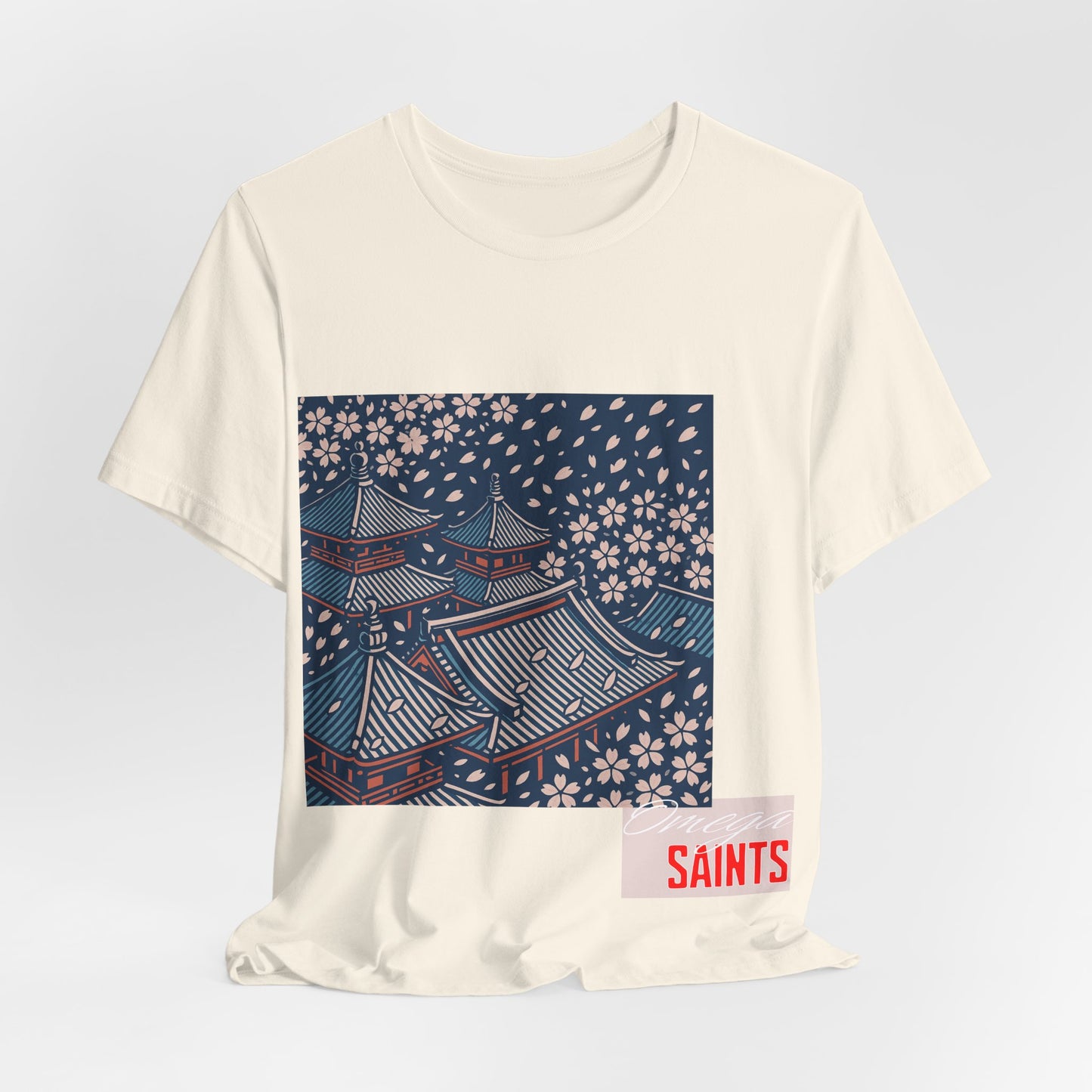 Cherry Blossom Rooftops – Japanese Temple Aesthetic Graphic Tee