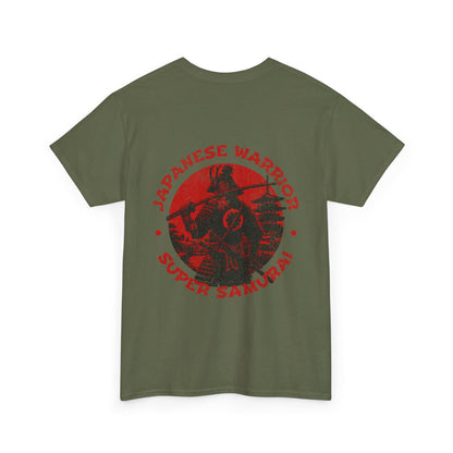 Japanese Warrior Samurai T-Shirt — Omega Logo Vintage Sun Graphic