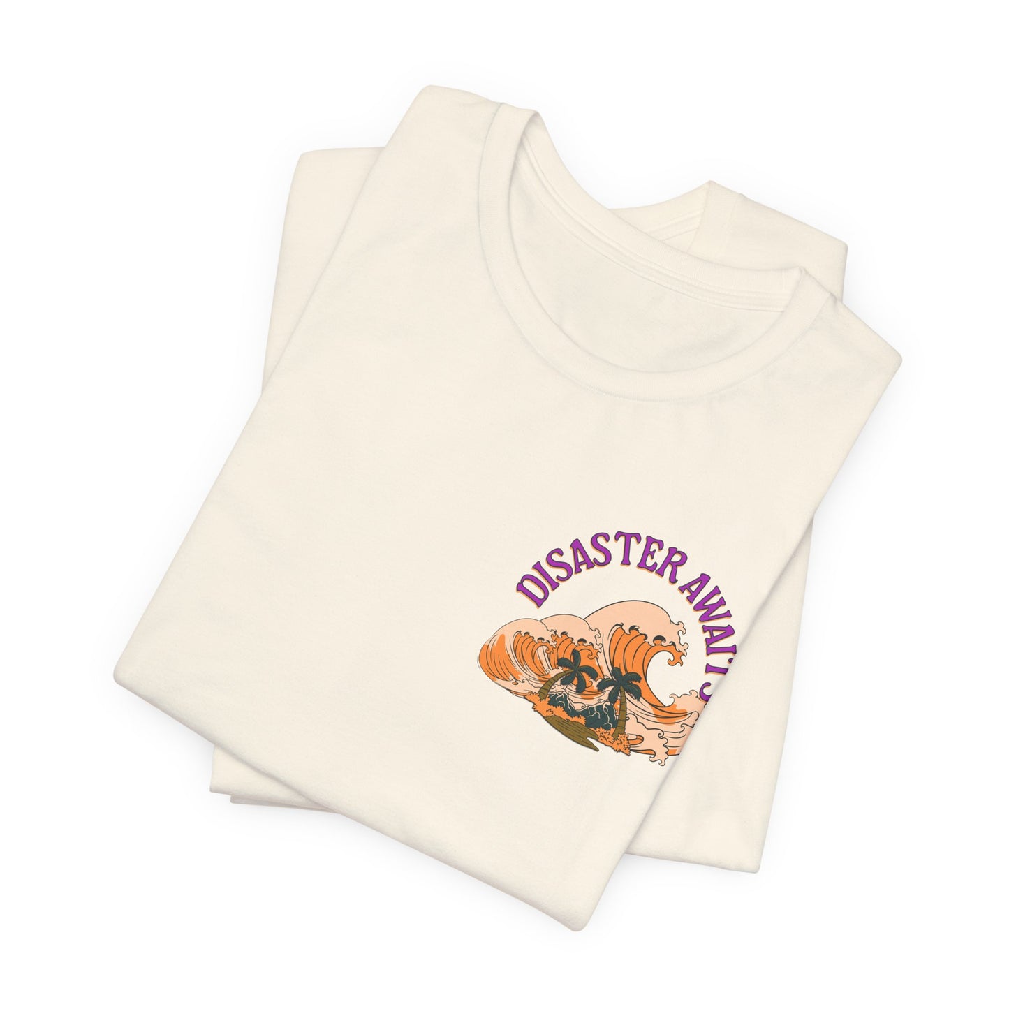 Disaster Awaits Graphic Tee – Tidal Wave Summer Shirt | Altcore Island Aesthetic T-Shirt | Unisex Festival Top