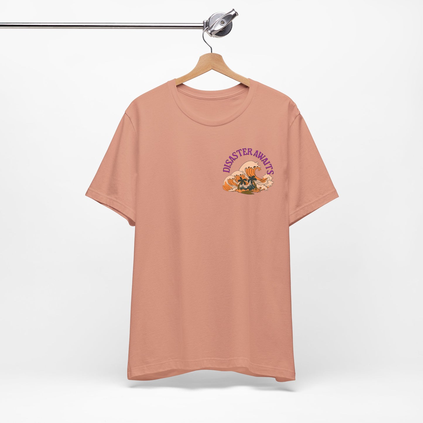 Disaster Awaits Graphic Tee – Tidal Wave Summer Shirt | Altcore Island Aesthetic T-Shirt | Unisex Festival Top