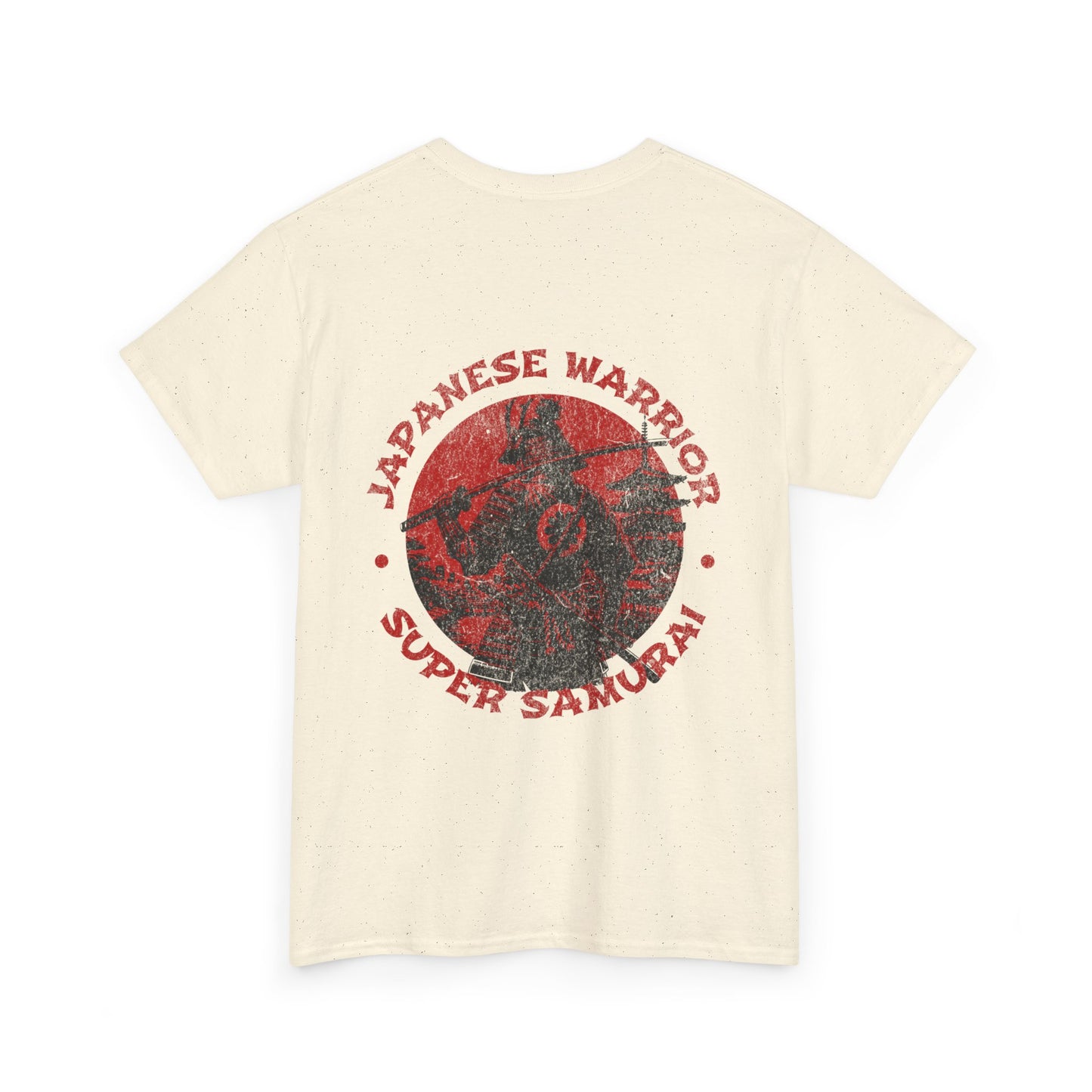 Japanese Warrior Samurai T-Shirt — Omega Logo Vintage Sun Graphic