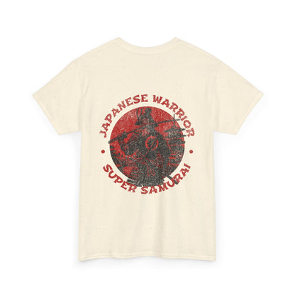 Japanese Warrior Samurai T-Shirt — Omega Logo Vintage Sun Graphic