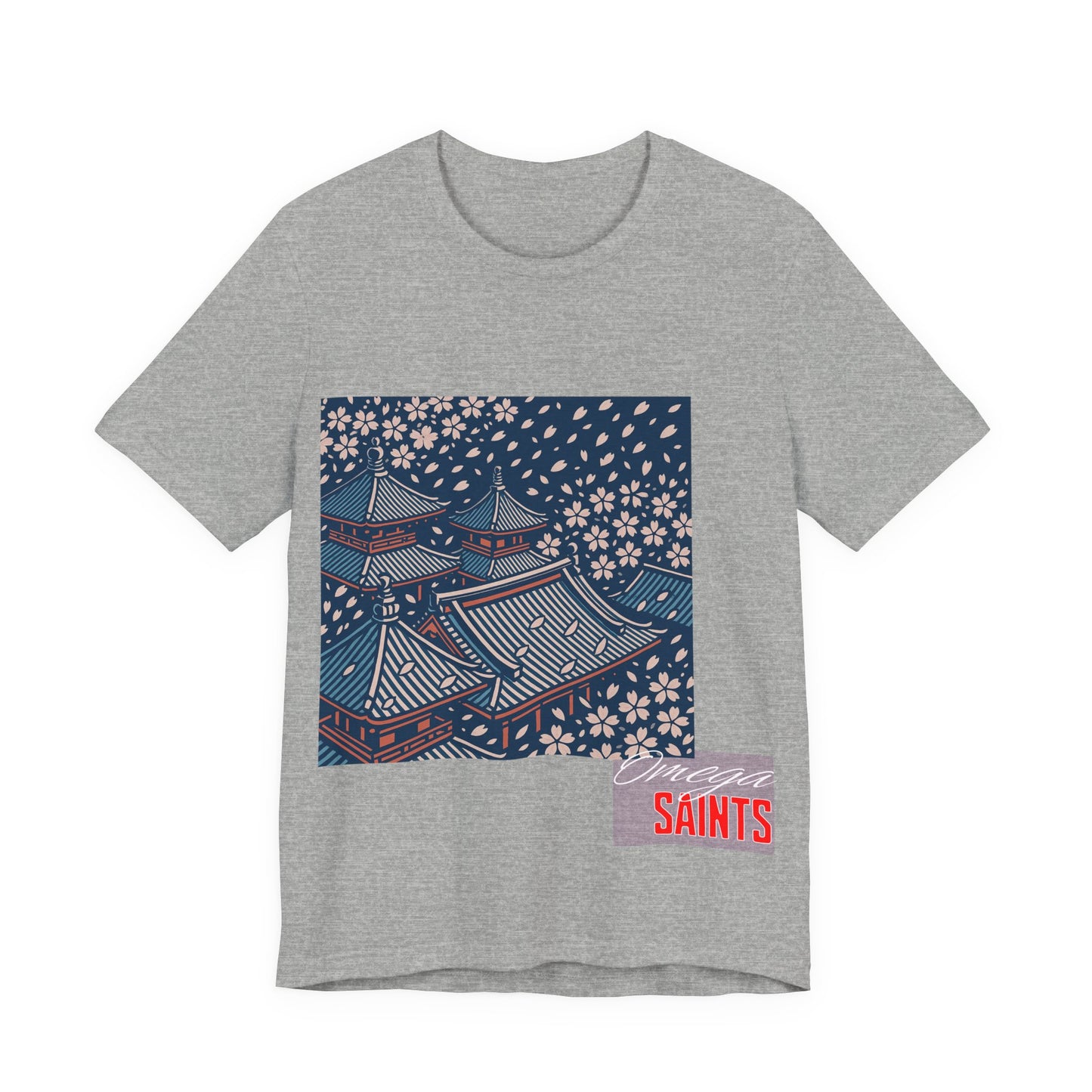 Cherry Blossom Rooftops – Japanese Temple Aesthetic Graphic Tee