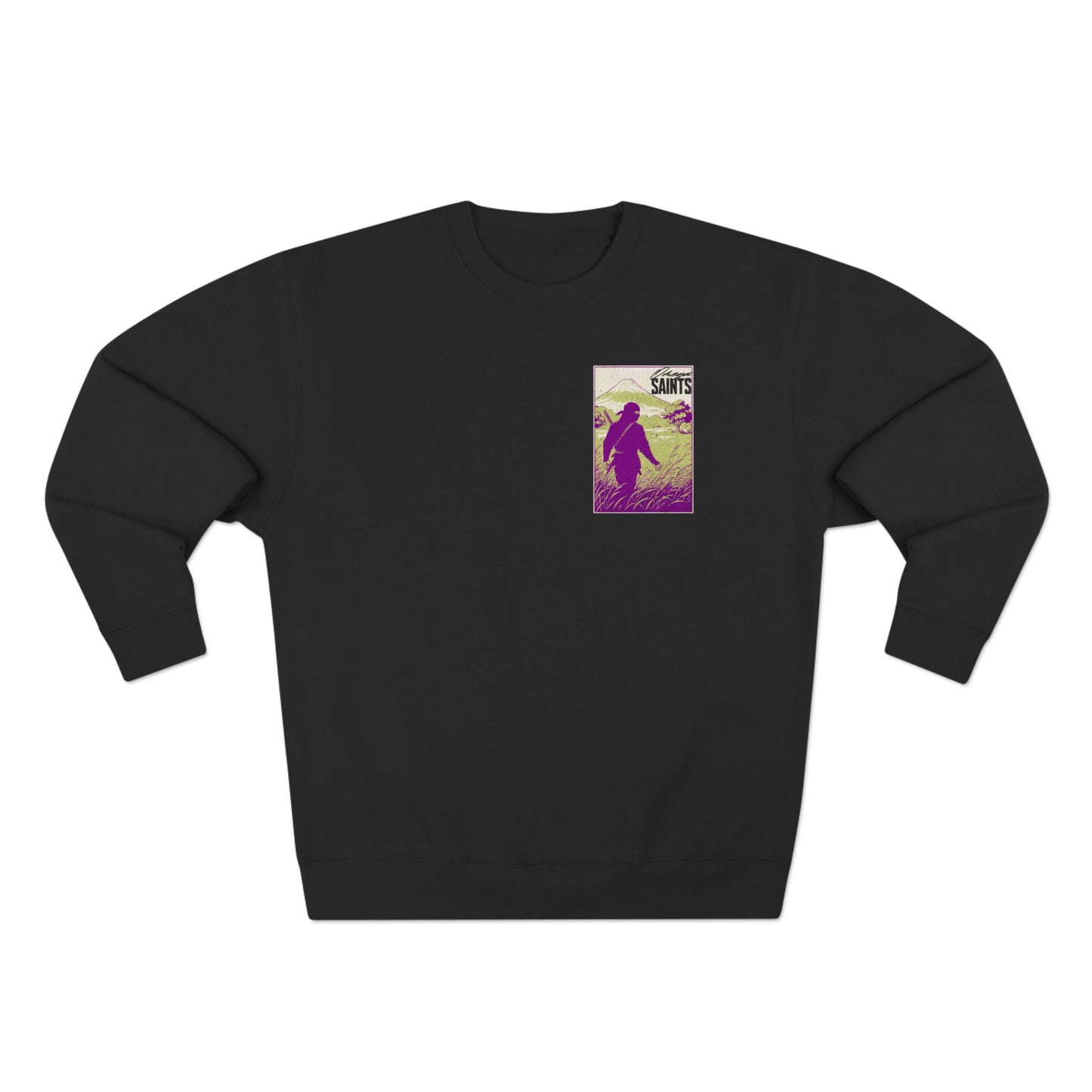 Black Ninja Graphic Sweatshirt – Vintage Samurai Warrior Design | Soft Printed Graphic Sweater