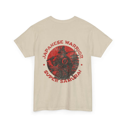 Japanese Warrior Samurai T-Shirt — Omega Logo Vintage Sun Graphic