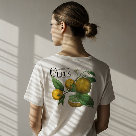 Minimal Citrus Fruit T-Shirt – Lime, Lemon, Orange, Grapefruit Design