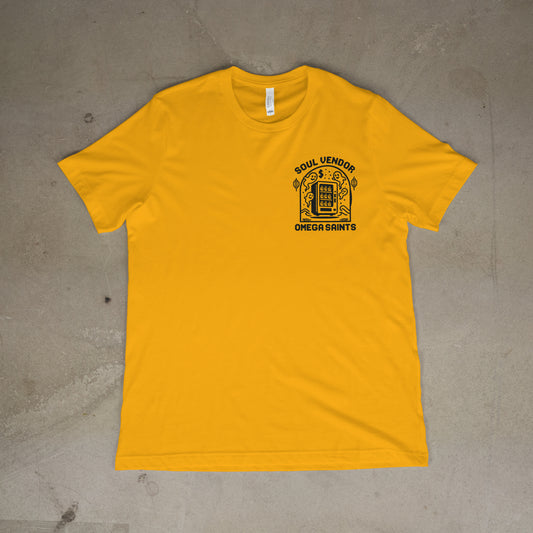 Soul Vendor T-Shirt – Retro Pixel Ghost Vending Machine Tee by Omega Saints
