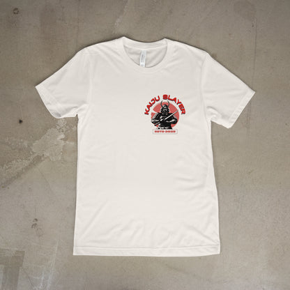 Kaiju Slayer Samurai Graphic T-Shirt – Japanese Monster Hunter Streetwear