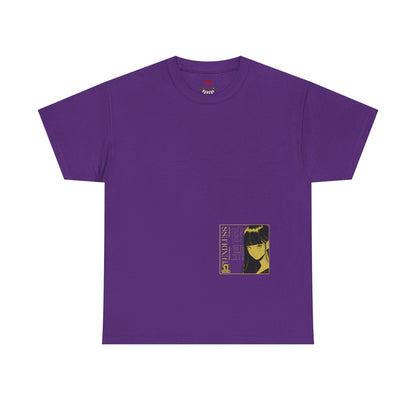 Anime Minimalist Tee — Yellow Portrait Pocket Graphic