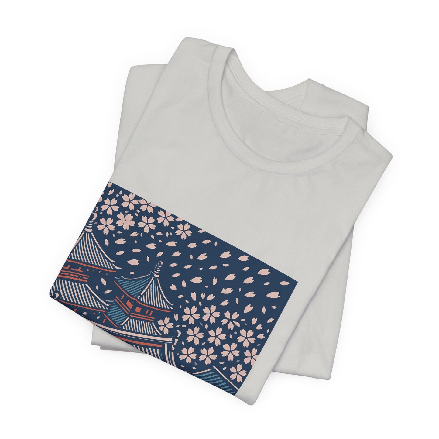 Cherry Blossom Rooftops – Japanese Temple Aesthetic Graphic Tee
