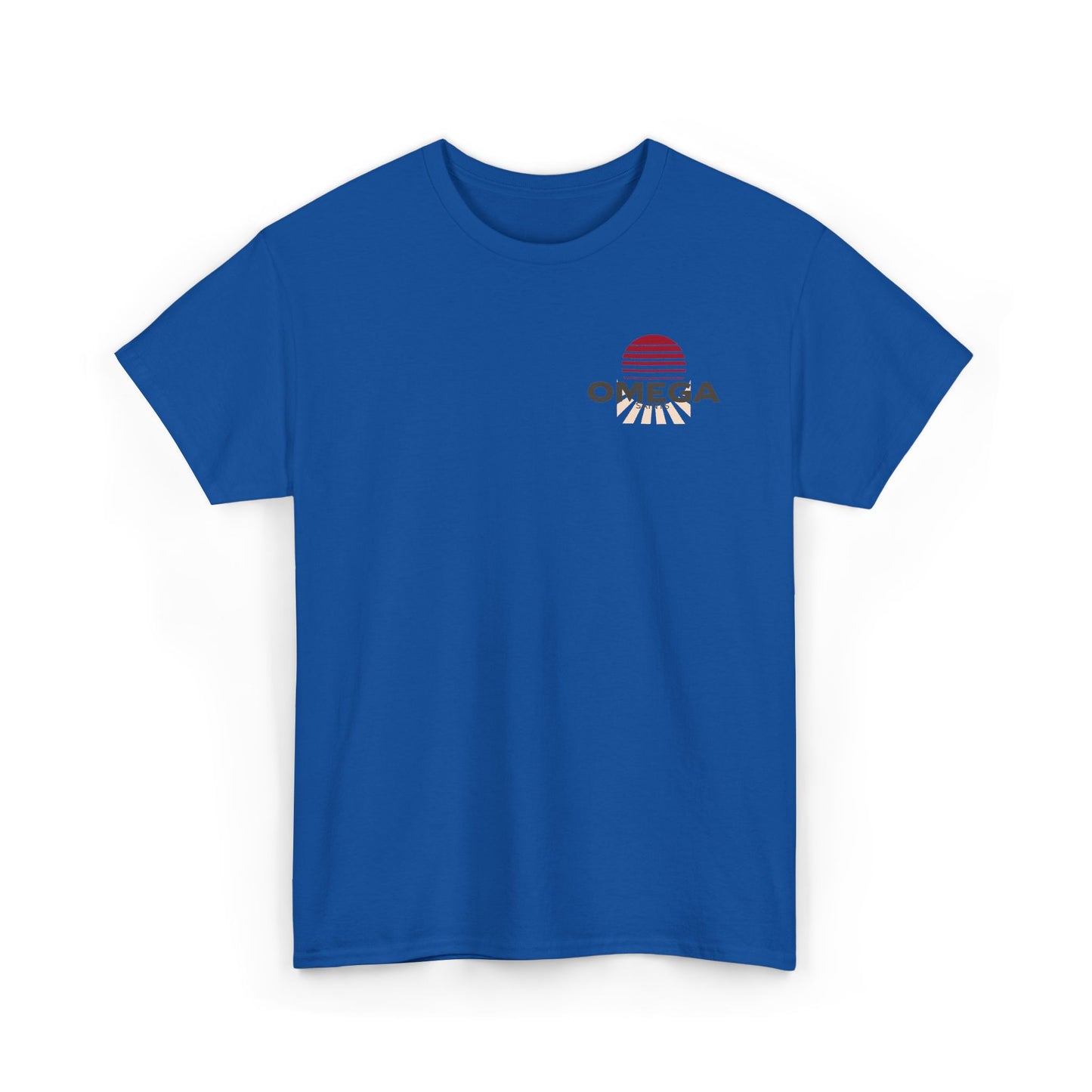 Japanese Warrior Samurai T-Shirt — Omega Logo Vintage Sun Graphic