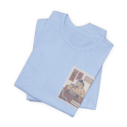 Hiroshima Okonomiyaki Sumo T-Shirt – Minimal Japanese Food Art Tee - Travel Wear for Men