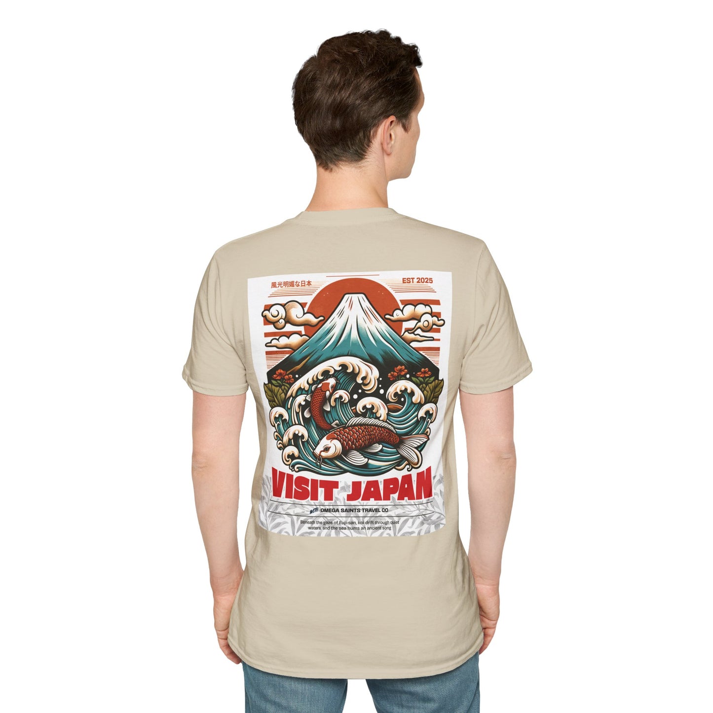 Visit Japan - Vintage-Style Mt Fuji Travel T-Shirt