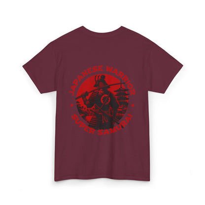 Japanese Warrior Samurai T-Shirt — Omega Logo Vintage Sun Graphic