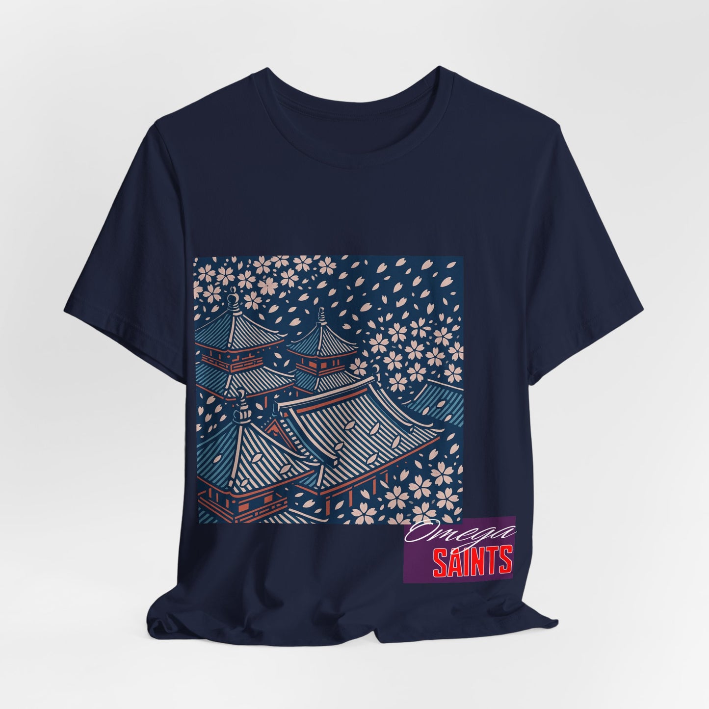 Cherry Blossom Rooftops – Japanese Temple Aesthetic Graphic Tee
