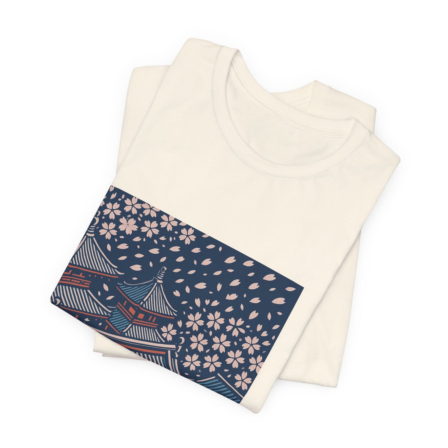 Cherry Blossom Rooftops – Japanese Temple Aesthetic Graphic Tee