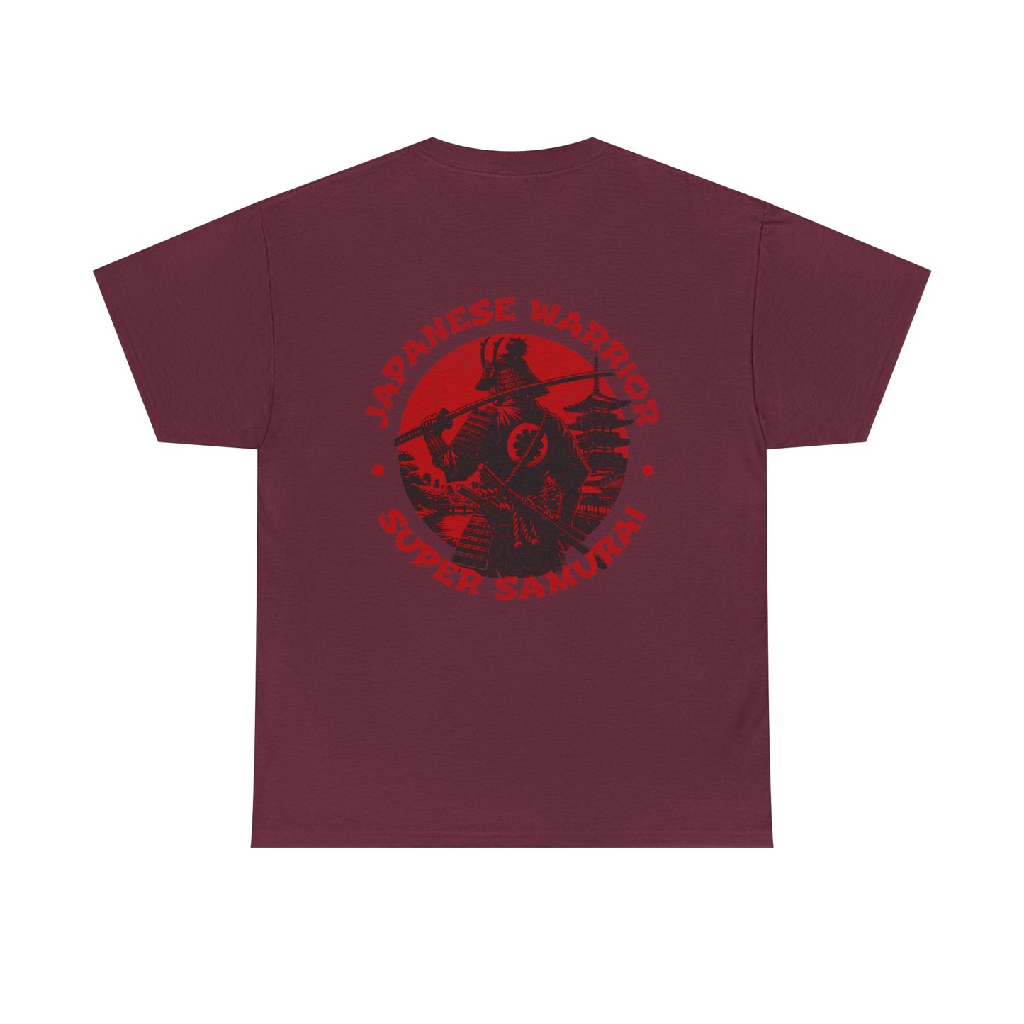 Japanese Warrior Samurai T-Shirt — Omega Logo Vintage Sun Graphic