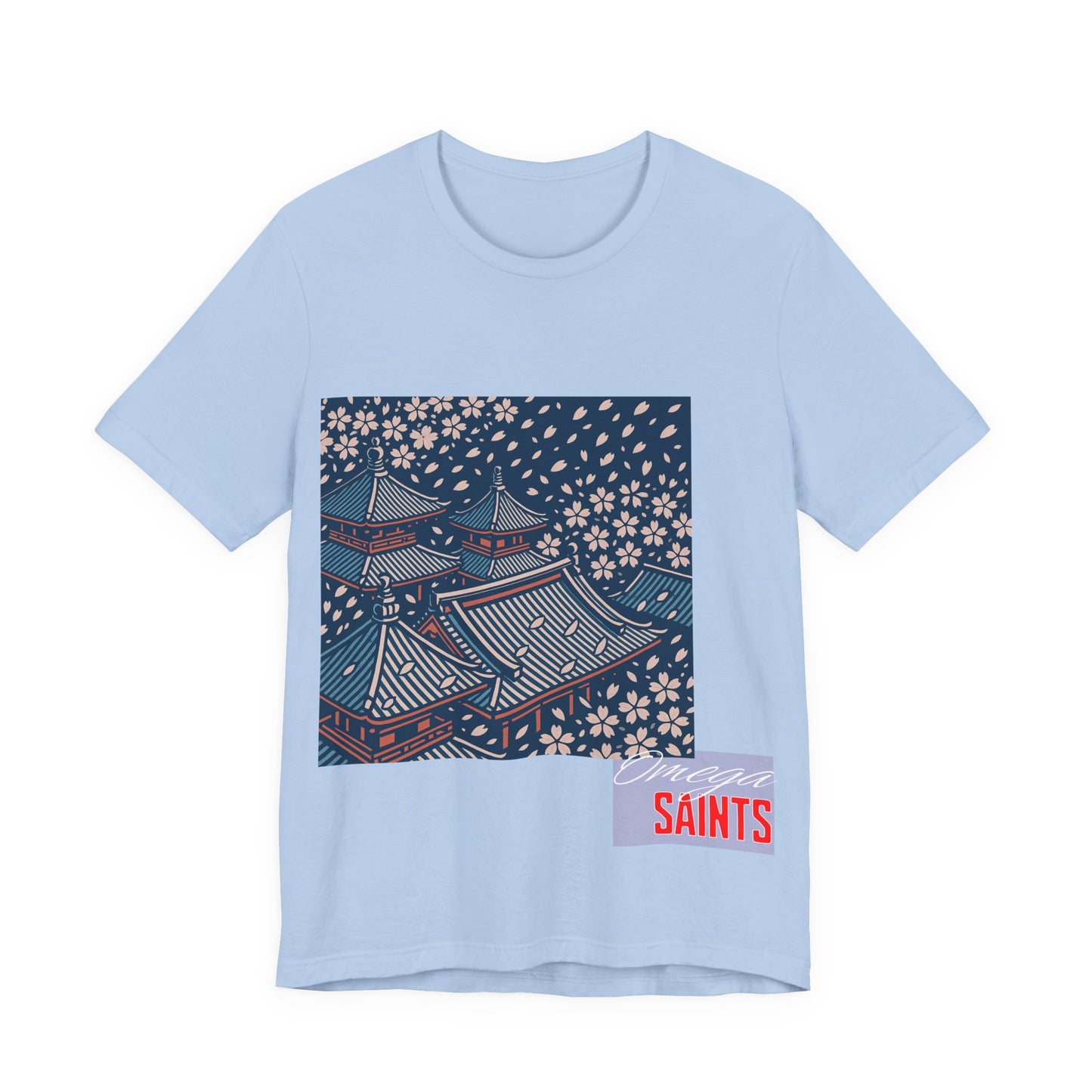 Cherry Blossom Rooftops – Japanese Temple Aesthetic Graphic Tee
