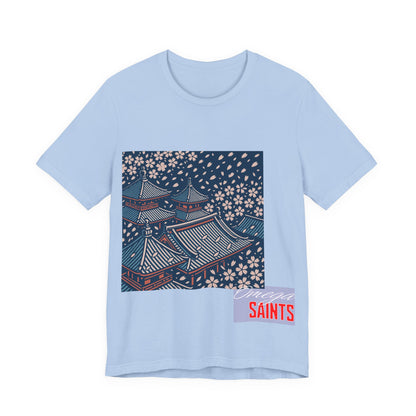 Cherry Blossom Rooftops – Japanese Temple Aesthetic Graphic Tee