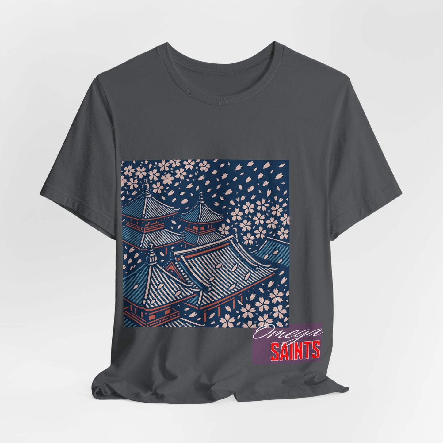 Cherry Blossom Rooftops – Japanese Temple Aesthetic Graphic Tee