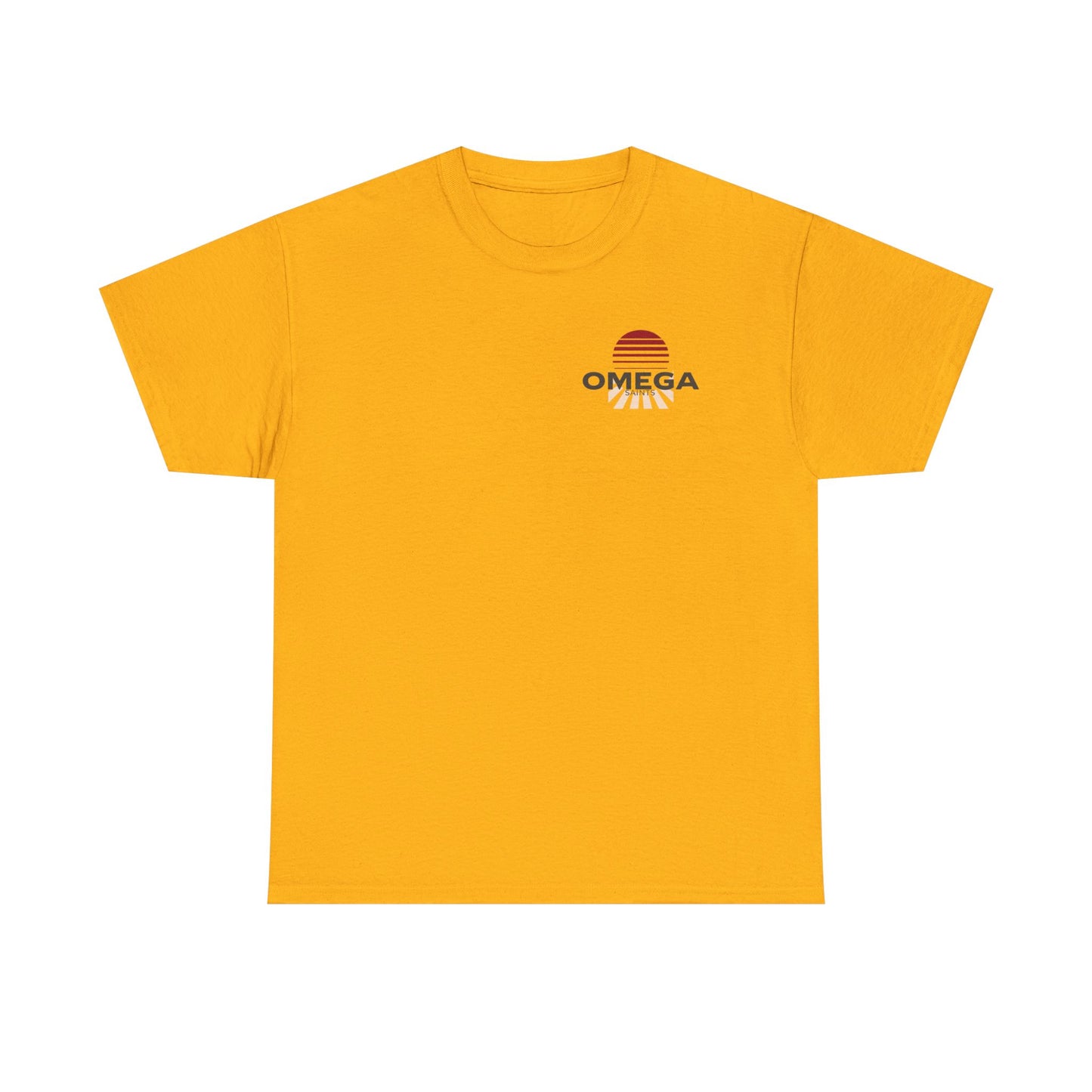Japanese Warrior Samurai T-Shirt — Omega Logo Vintage Sun Graphic